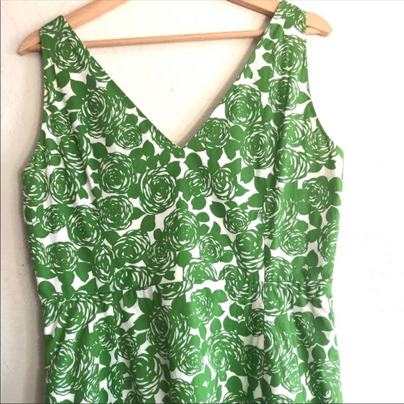 Boden Nancy dress green rose print size US 14R UK 10 - Picture 8 of 11